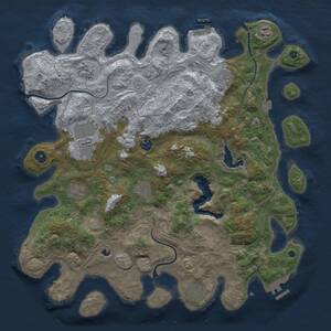 Thumbnail Rust Map: Procedural Map, Size: 4250, Seed: 51023, 15 Monuments
