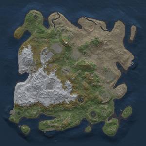 Thumbnail Rust Map: Procedural Map, Size: 3700, Seed: 17394722, 17 Monuments