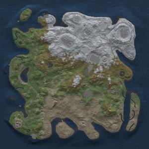 Thumbnail Rust Map: Procedural Map, Size: 4000, Seed: 512516370, 17 Monuments