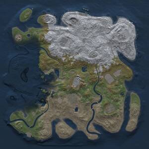 Thumbnail Rust Map: Procedural Map, Size: 4000, Seed: 512516370, 15 Monuments