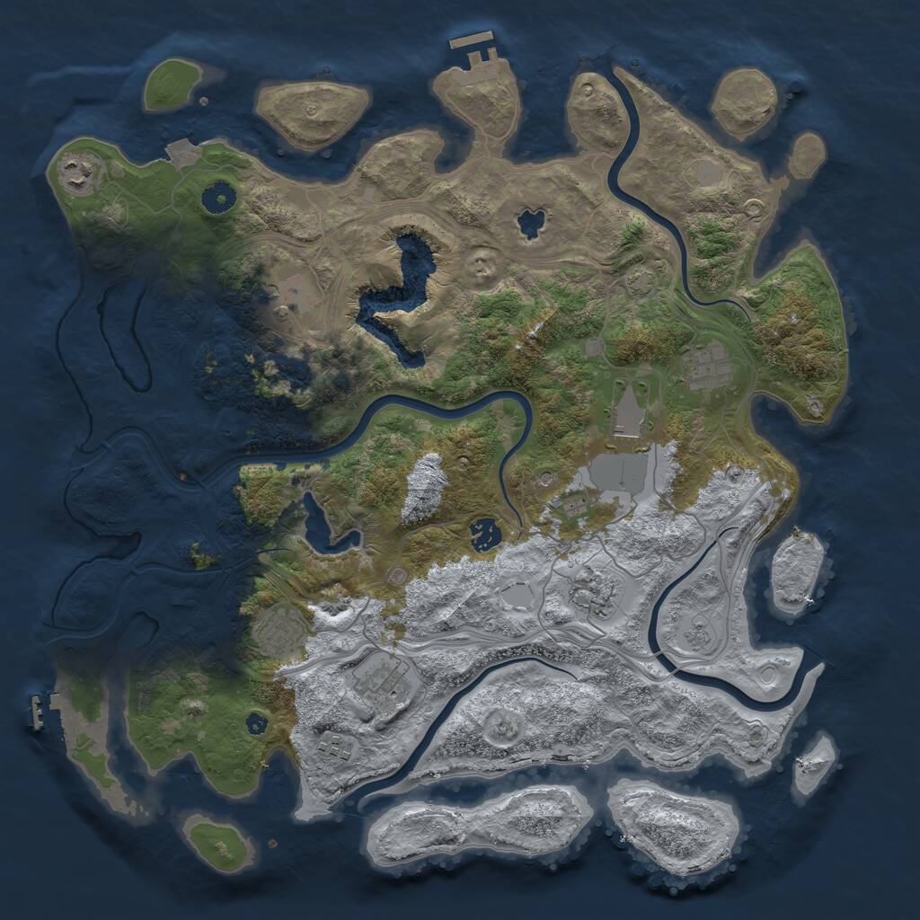 Rust Map: Procedural Map, Size: 4250, Seed: 815593118, 15 Monuments