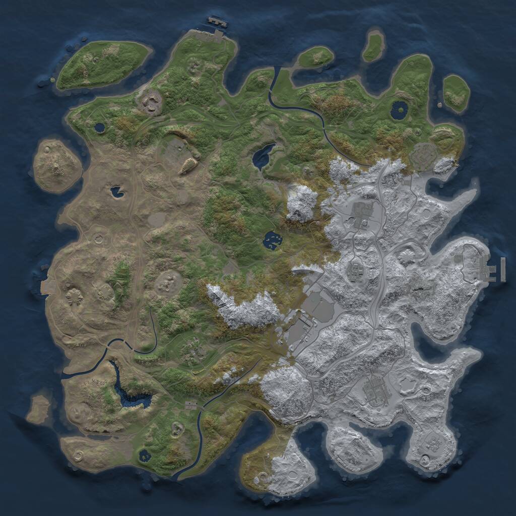 Rust Map: Procedural Map, Size: 4250, Seed: 88861289, 15 Monuments