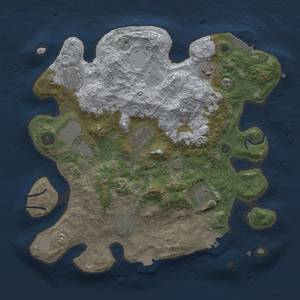 Thumbnail Rust Map: Procedural Map, Size: 3500, Seed: 1300665574, 15 Monuments