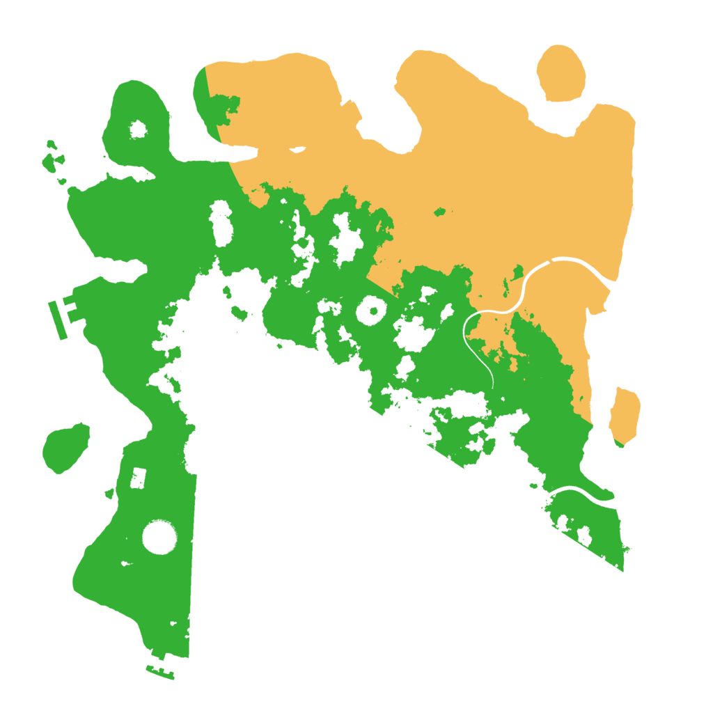 Biome Rust Map: Procedural Map, Size: 3650, Seed: 68808528