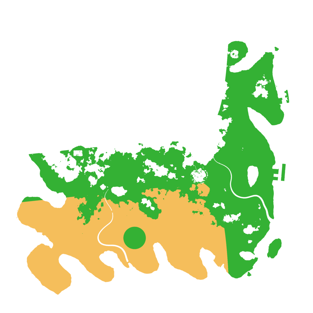 Biome Rust Map: Procedural Map, Size: 3700, Seed: 93254399
