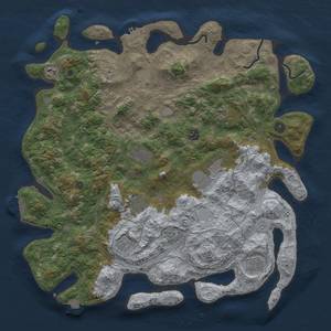 Thumbnail Rust Map: Procedural Map, Size: 4500, Seed: 7102023, 18 Monuments