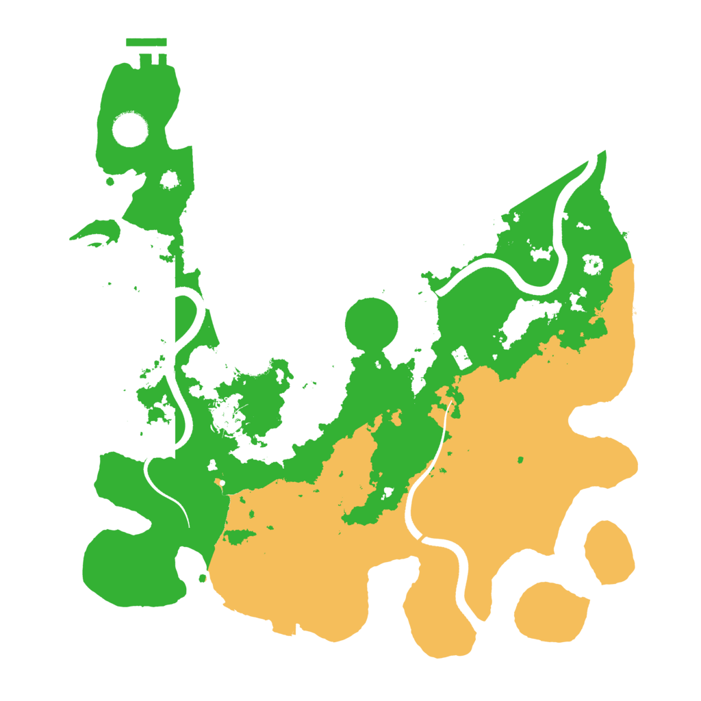 Biome Rust Map: Procedural Map, Size: 3500, Seed: 69696932