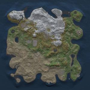 Thumbnail Rust Map: Procedural Map, Size: 3700, Seed: 17394665, 18 Monuments