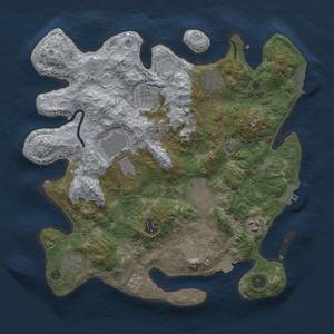 Thumbnail Rust Map: Procedural Map, Size: 3600, Seed: 10710, 16 Monuments