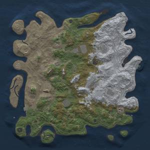 Thumbnail Rust Map: Procedural Map, Size: 4500, Seed: 1151918370, 18 Monuments