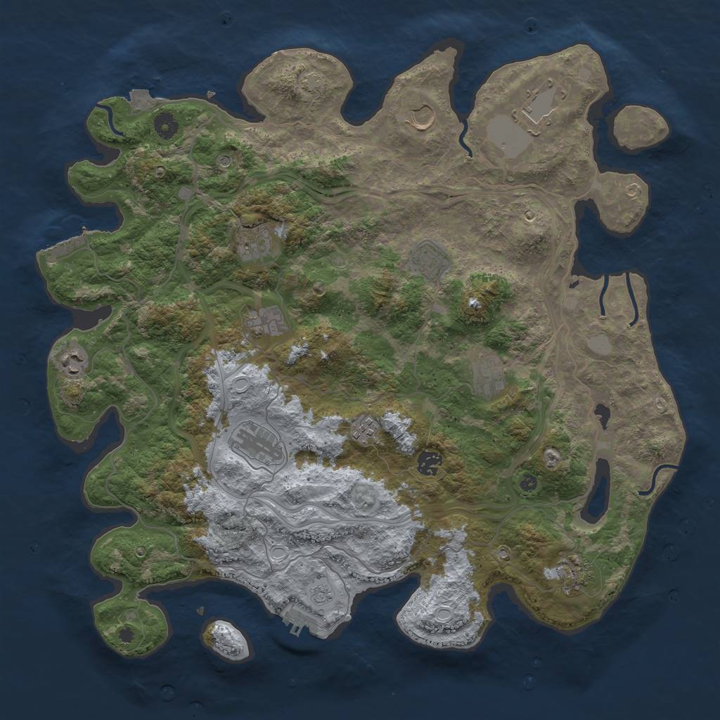 Rust Map: Procedural Map, Size: 4300, Seed: 66690019, 19 Monuments