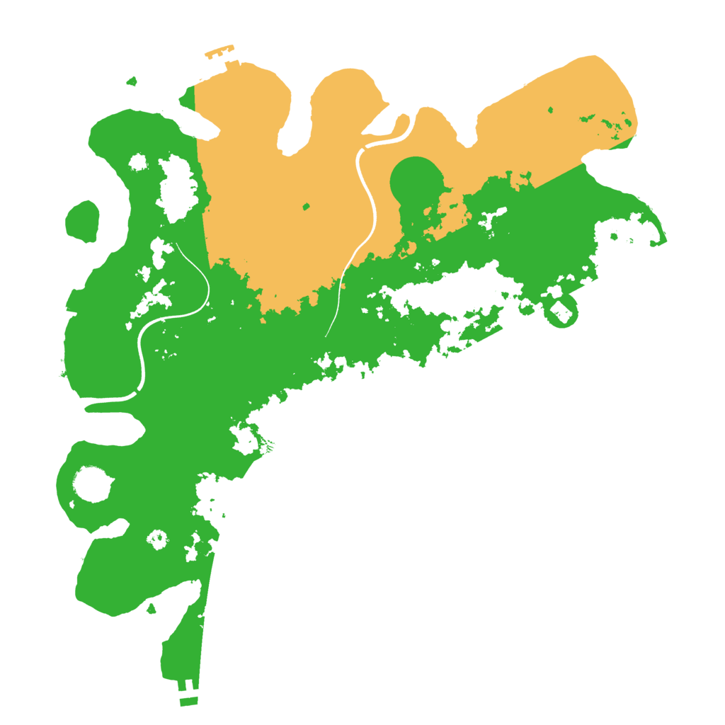 Biome Rust Map: Procedural Map, Size: 3700, Seed: 4253370