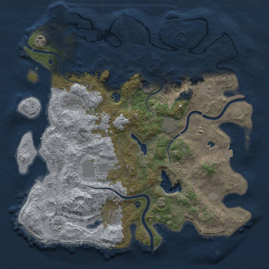 Rust Map: Procedural Map, Size: 4200, Seed: 13455667, 15 Monuments