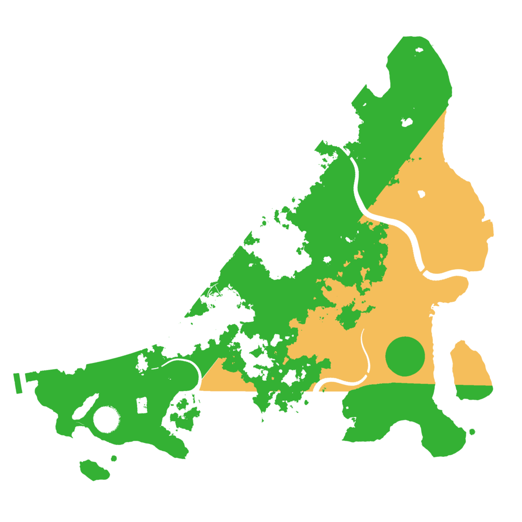 Biome Rust Map: Procedural Map, Size: 3500, Seed: 19111975