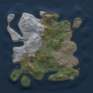Thumbnail Rust Map: Procedural Map, Size: 3000, Seed: 23889, 10 Monuments