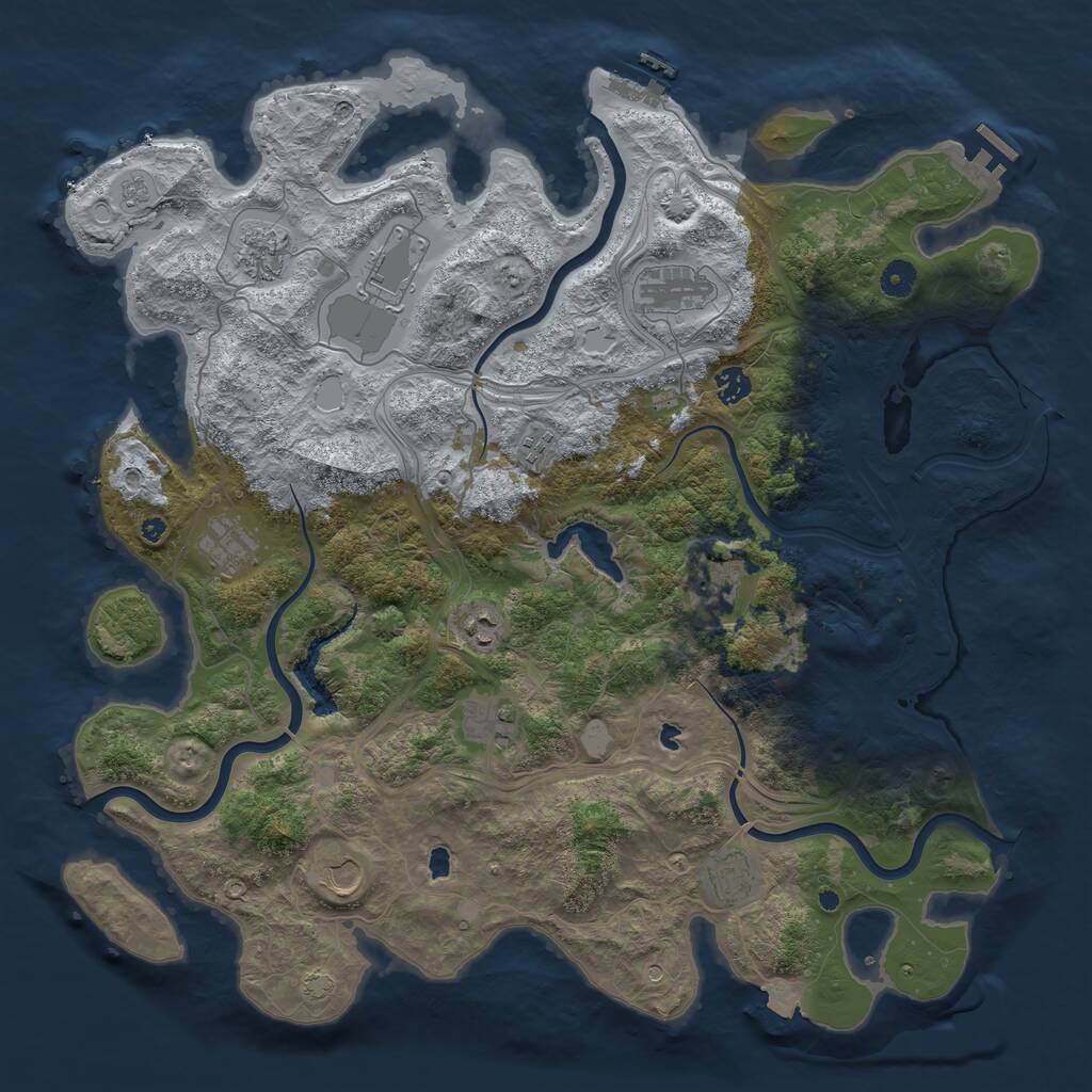 Rust Map: Procedural Map, Size: 4500, Seed: 2023100710, 17 Monuments