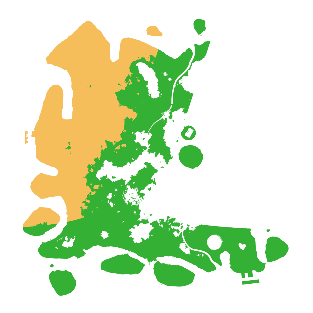 Biome Rust Map: Procedural Map, Size: 3700, Seed: 78539858