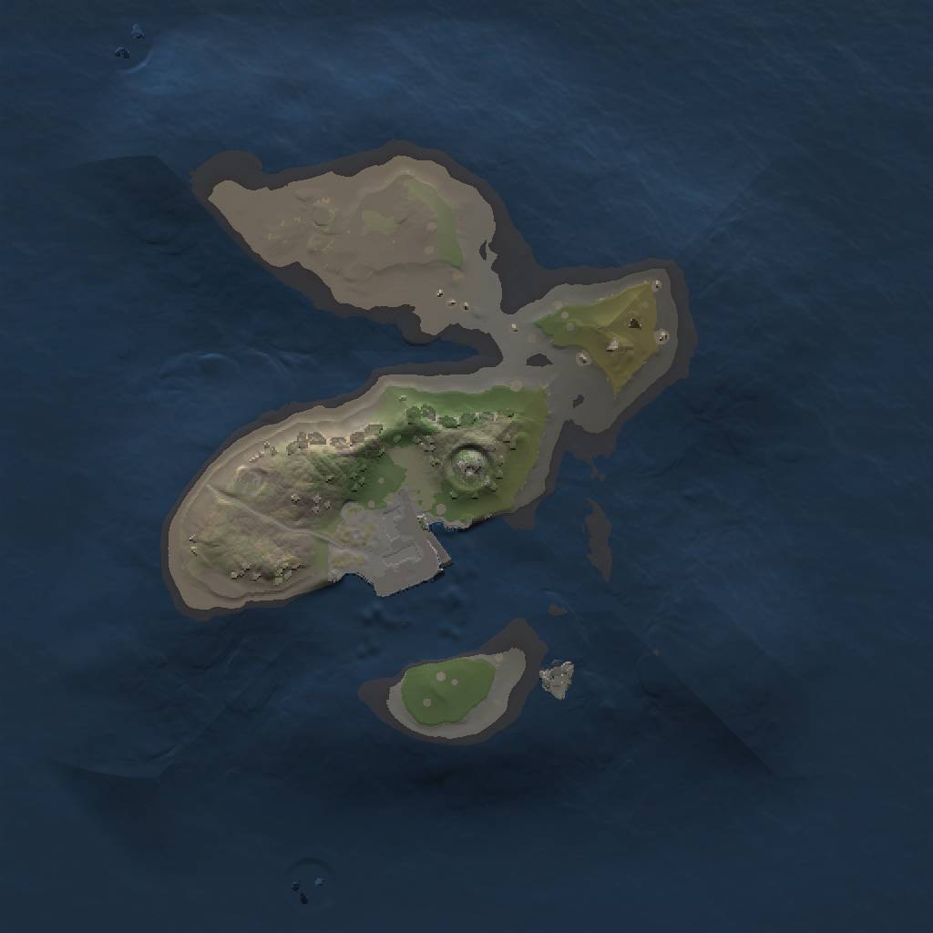 Rust Map: Procedural Map, Size: 1344, Seed: 123443, 3 Monuments