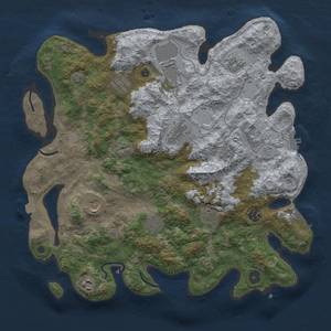 Thumbnail Rust Map: Procedural Map, Size: 3950, Seed: 75260162, 18 Monuments