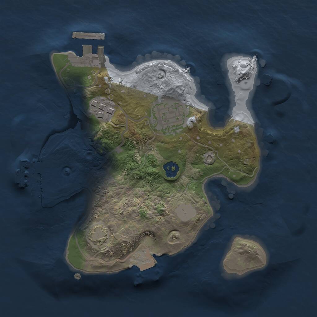 Rust Map: Procedural Map, Size: 2000, Seed: 1196480, 6 Monuments