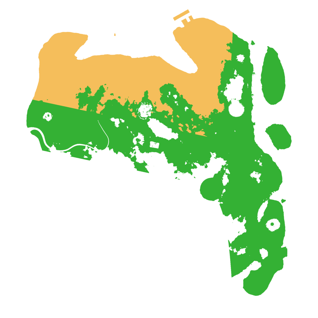 Biome Rust Map: Procedural Map, Size: 3700, Seed: 92828114