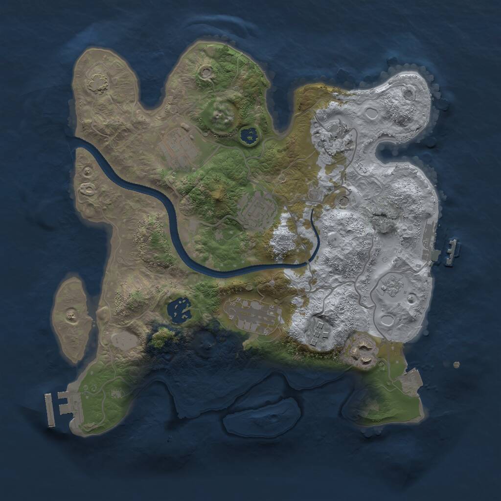 Rust Map: Procedural Map, Size: 3000, Seed: 6357, 13 Monuments