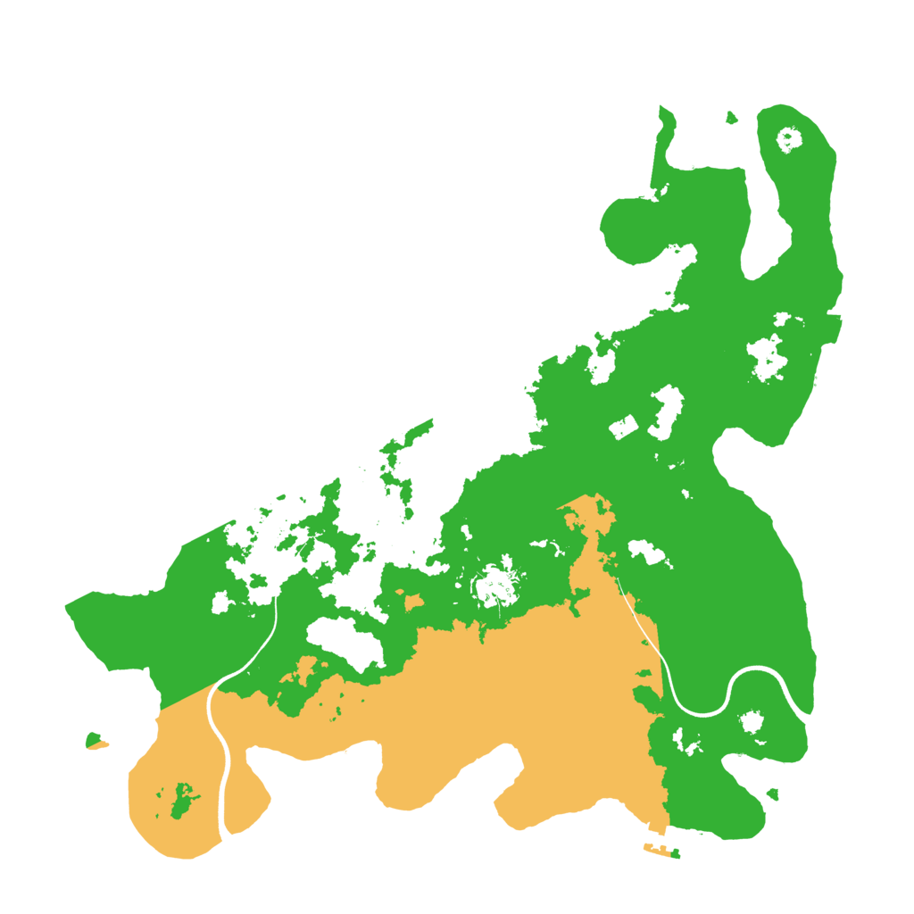 Biome Rust Map: Procedural Map, Size: 3700, Seed: 40286604