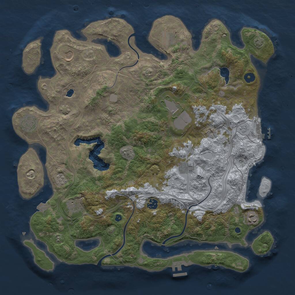 Rust Map: Procedural Map, Size: 4250, Seed: 74372035, 15 Monuments
