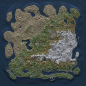 Thumbnail Rust Map: Procedural Map, Size: 4250, Seed: 74372035, 15 Monuments