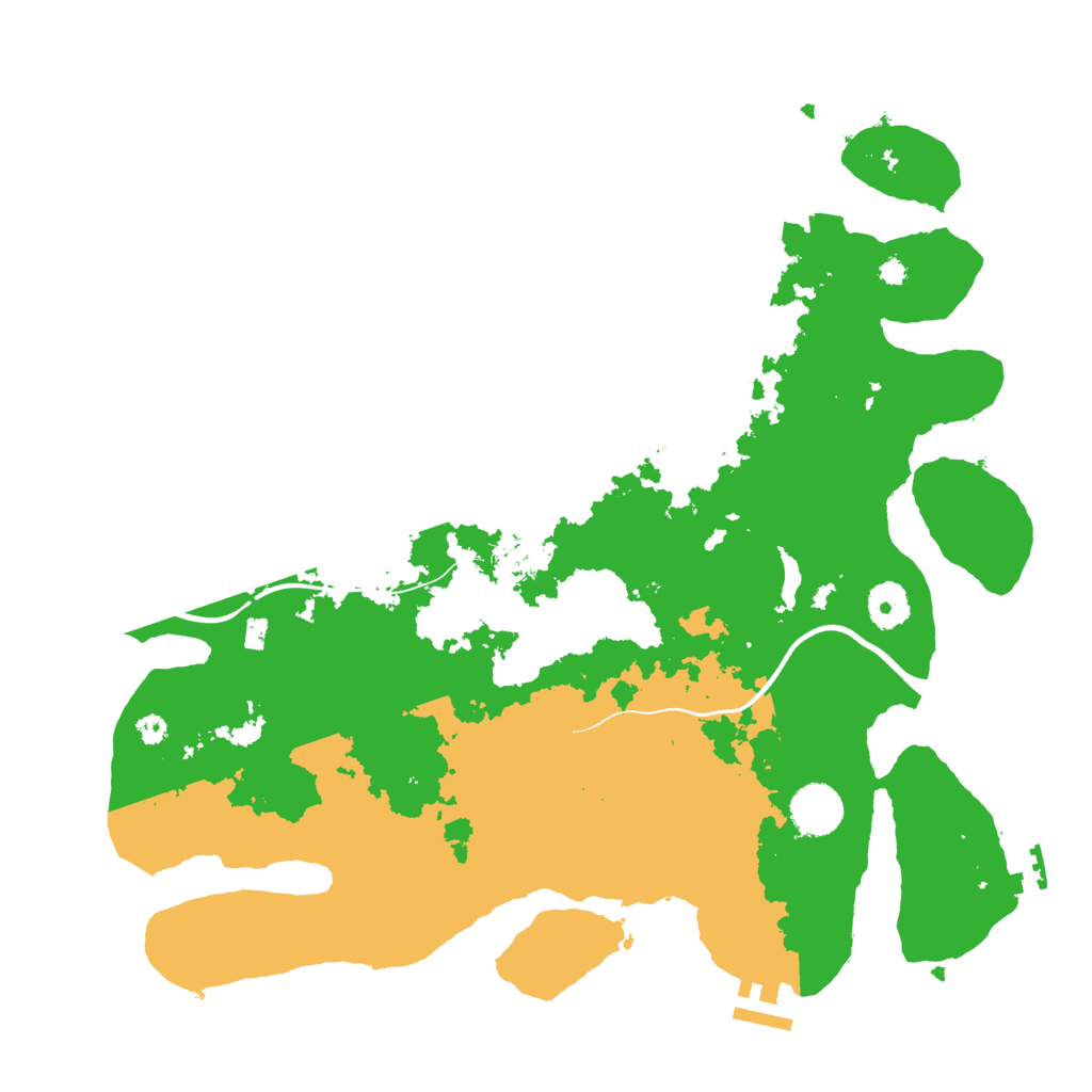 Biome Rust Map: Procedural Map, Size: 3700, Seed: 73307942