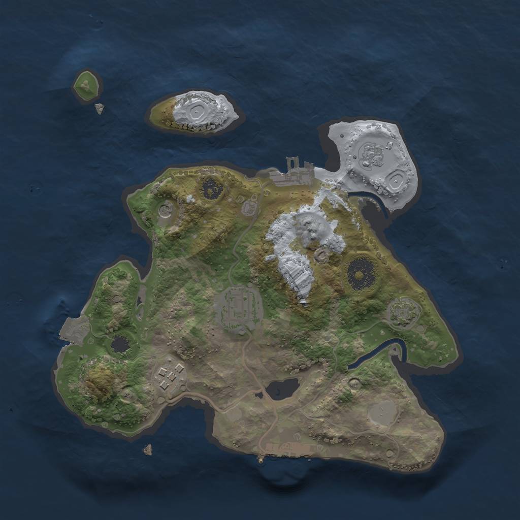 Rust Map: Procedural Map, Size: 2561, Seed: 2034, 10 Monuments