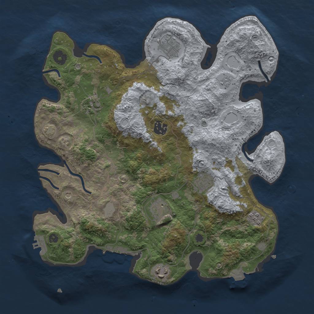 Rust Map: Procedural Map, Size: 3400, Seed: 77346148, 15 Monuments