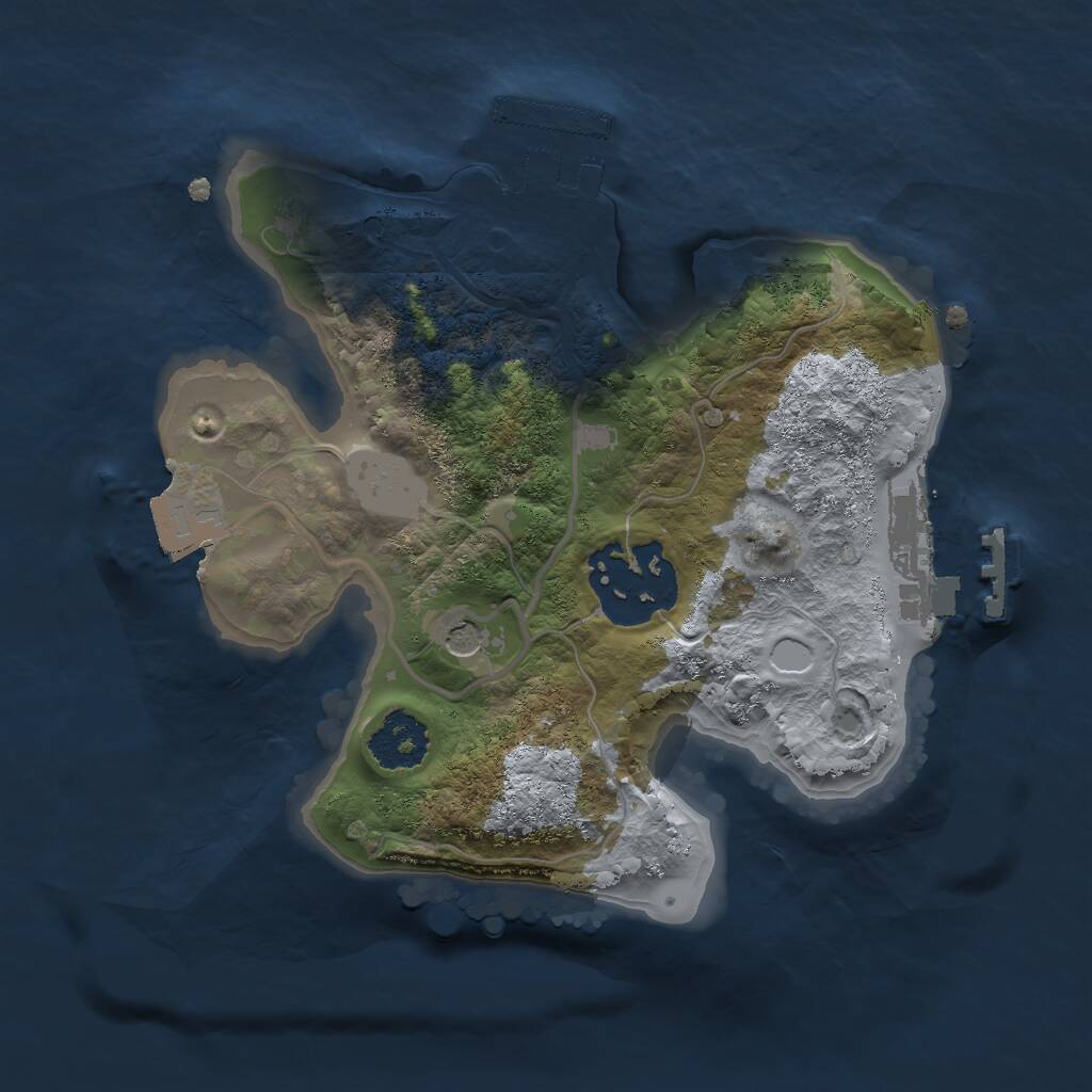 Rust Map: Procedural Map, Size: 1900, Seed: 712372, 5 Monuments