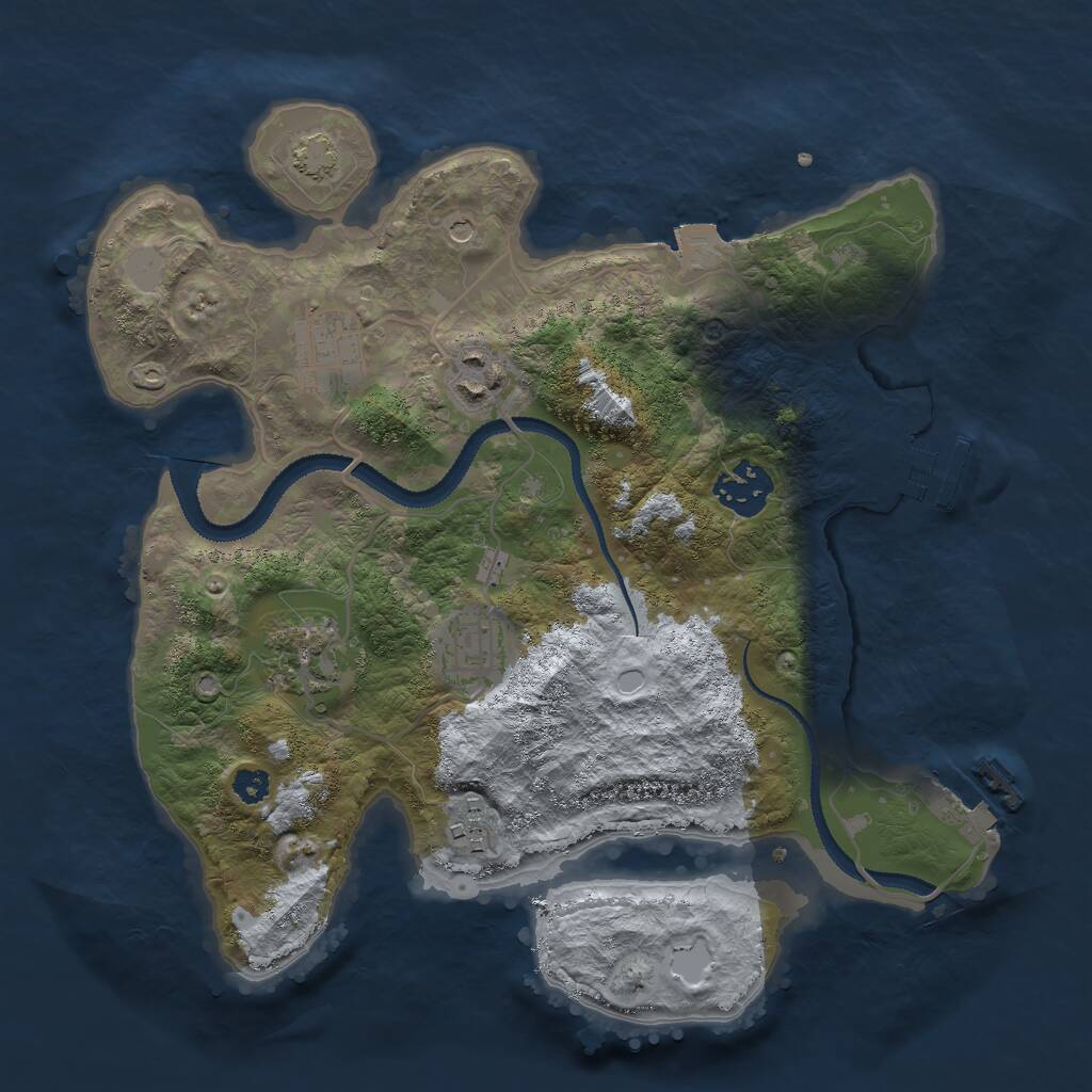 Rust Map: Procedural Map, Size: 3000, Seed: 17991, 11 Monuments