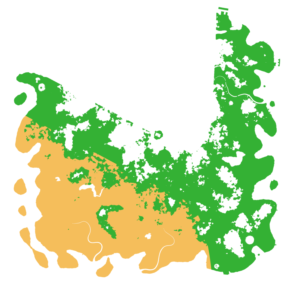 Biome Rust Map: Procedural Map, Size: 6000, Seed: 177013