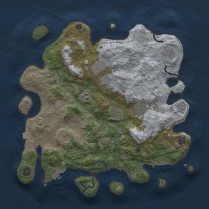 Thumbnail Rust Map: Procedural Map, Size: 3700, Seed: 81881676, 17 Monuments