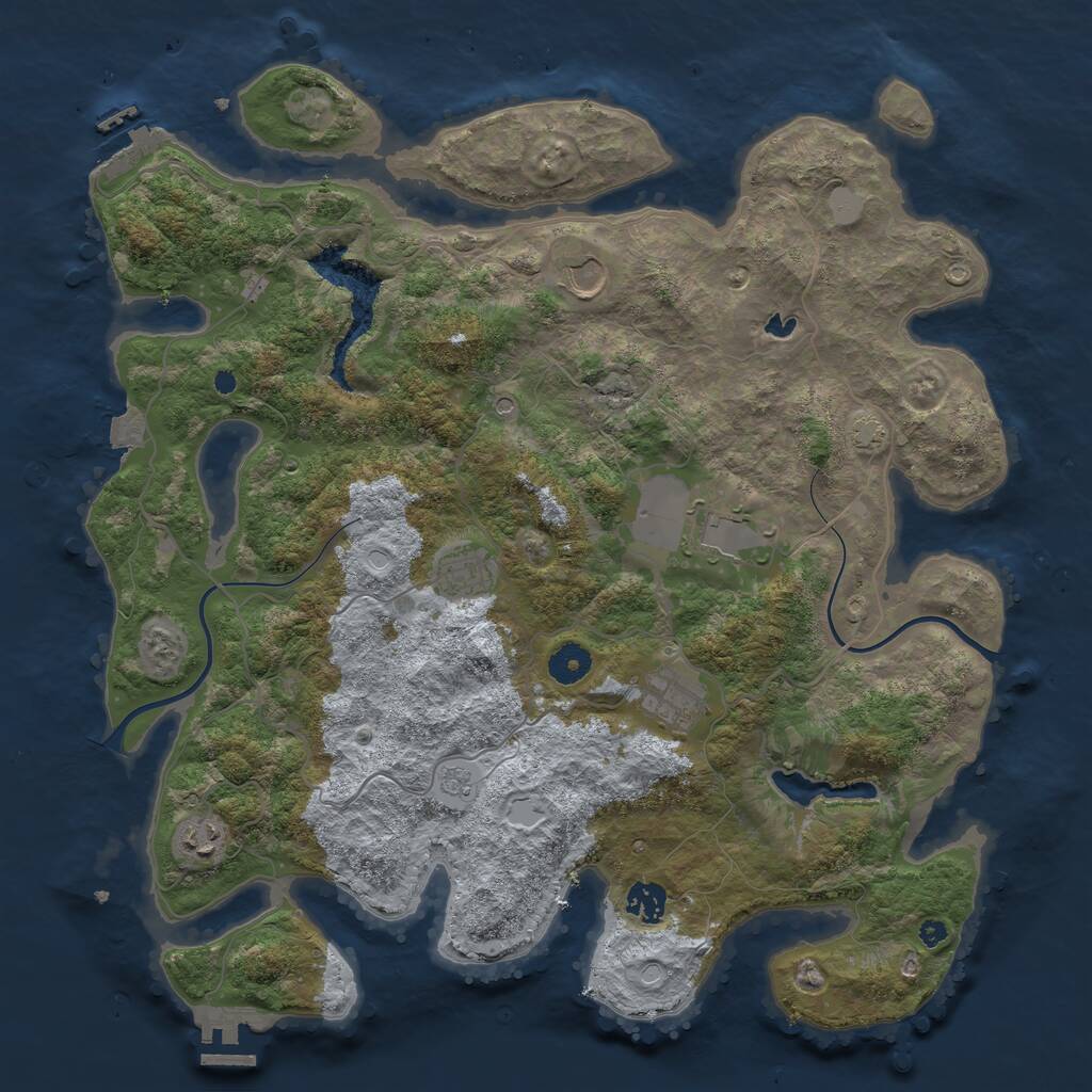 Rust Map: Procedural Map, Size: 4000, Seed: 7102008, 12 Monuments