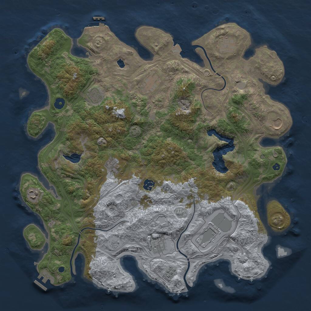 Rust Map: Procedural Map, Size: 4250, Seed: 85503207, 16 Monuments