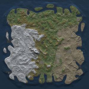 Thumbnail Rust Map: Procedural Map, Size: 5400, Seed: 808, 19 Monuments