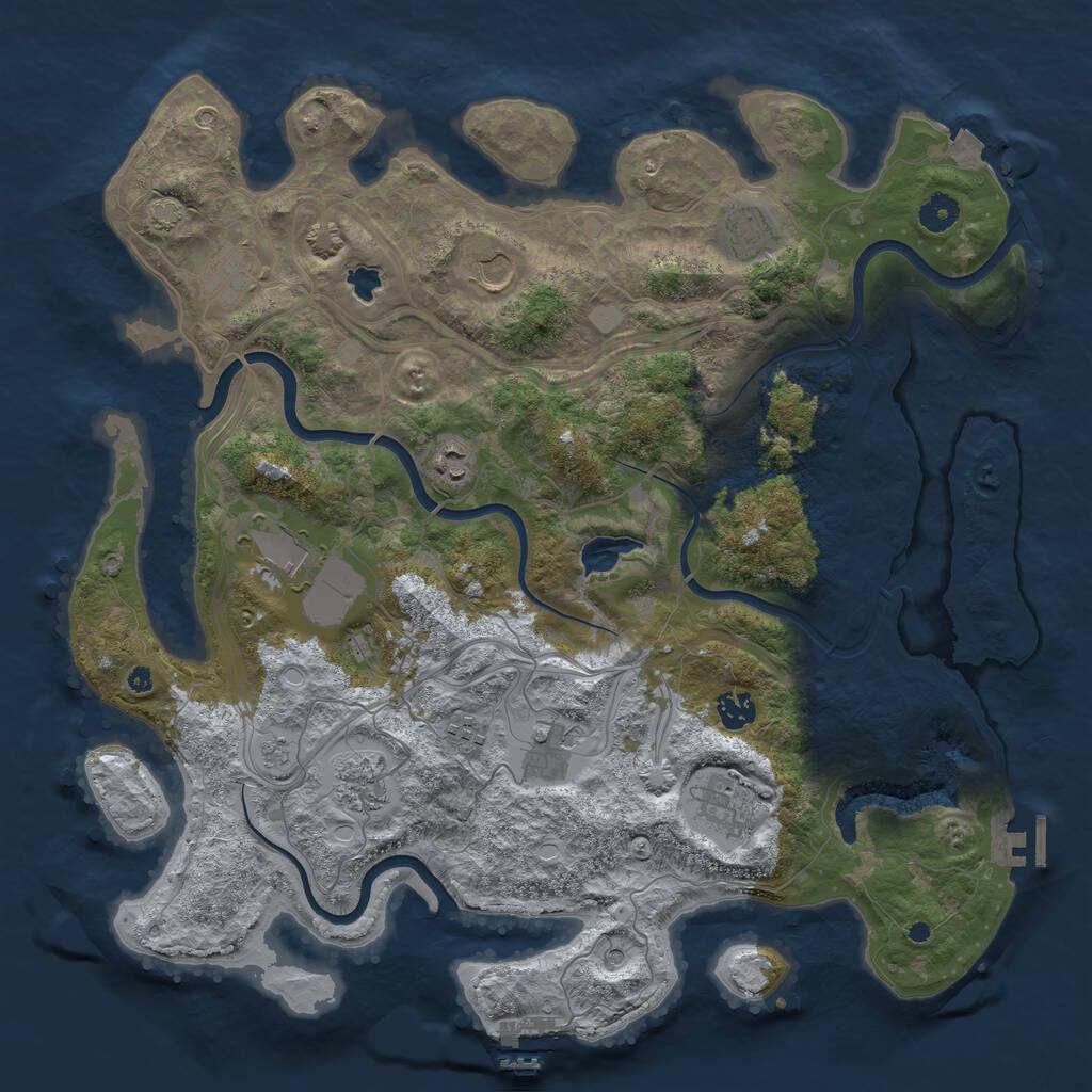 Rust Map: Procedural Map, Size: 4250, Seed: 7865765, 16 Monuments