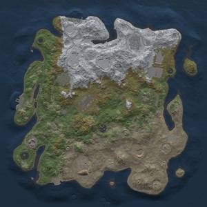 Thumbnail Rust Map: Procedural Map, Size: 3700, Seed: 1046263883, 18 Monuments