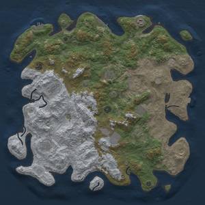 Thumbnail Rust Map: Procedural Map, Size: 4500, Seed: 10102023, 19 Monuments