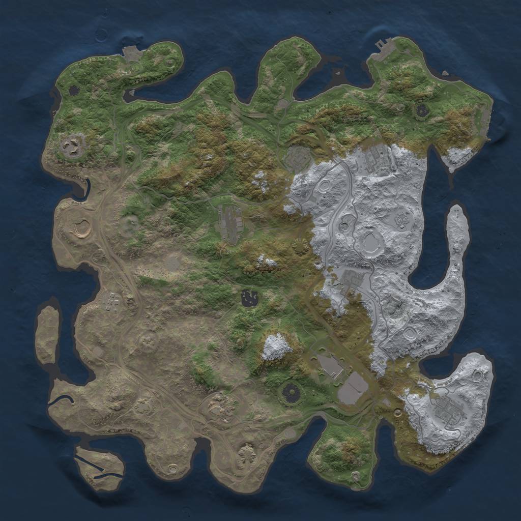 Rust Map: Procedural Map, Size: 4250, Seed: 65161874, 19 Monuments