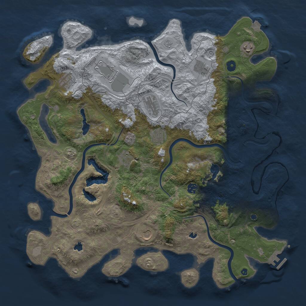 Rust Map: Procedural Map, Size: 4500, Seed: 314954704, 15 Monuments