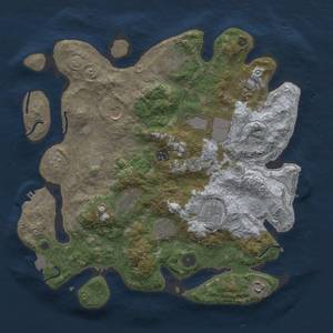 Thumbnail Rust Map: Procedural Map, Size: 3750, Seed: 43293190, 18 Monuments