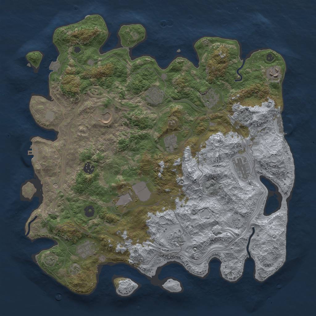 Rust Map: Procedural Map, Size: 4250, Seed: 5589952, 19 Monuments