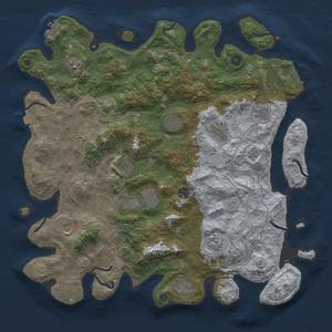 Thumbnail Rust Map: Procedural Map, Size: 4500, Seed: 521901880, 19 Monuments