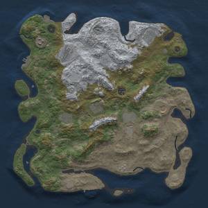 Thumbnail Rust Map: Procedural Map, Size: 4000, Seed: 190444685, 17 Monuments