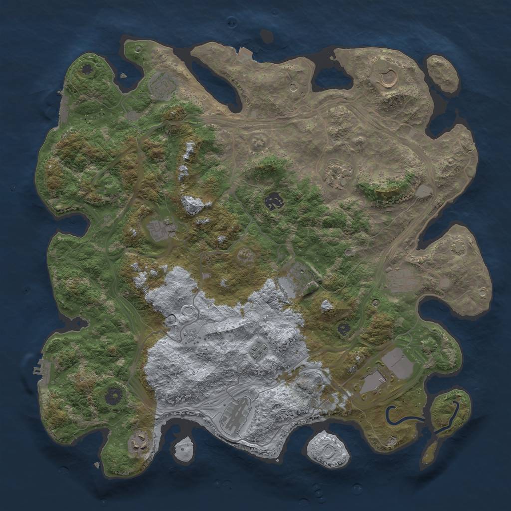 Rust Map: Procedural Map, Size: 4250, Seed: 79612785, 19 Monuments