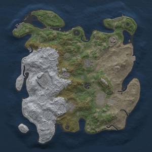 Thumbnail Rust Map: Procedural Map, Size: 3500, Seed: 44455444, 15 Monuments